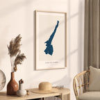 lago di garda italy map poster – minimalist lake wall art - image 3