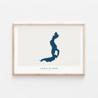 lago d'iseo italy map poster – minimalist lake wall art - image 2
