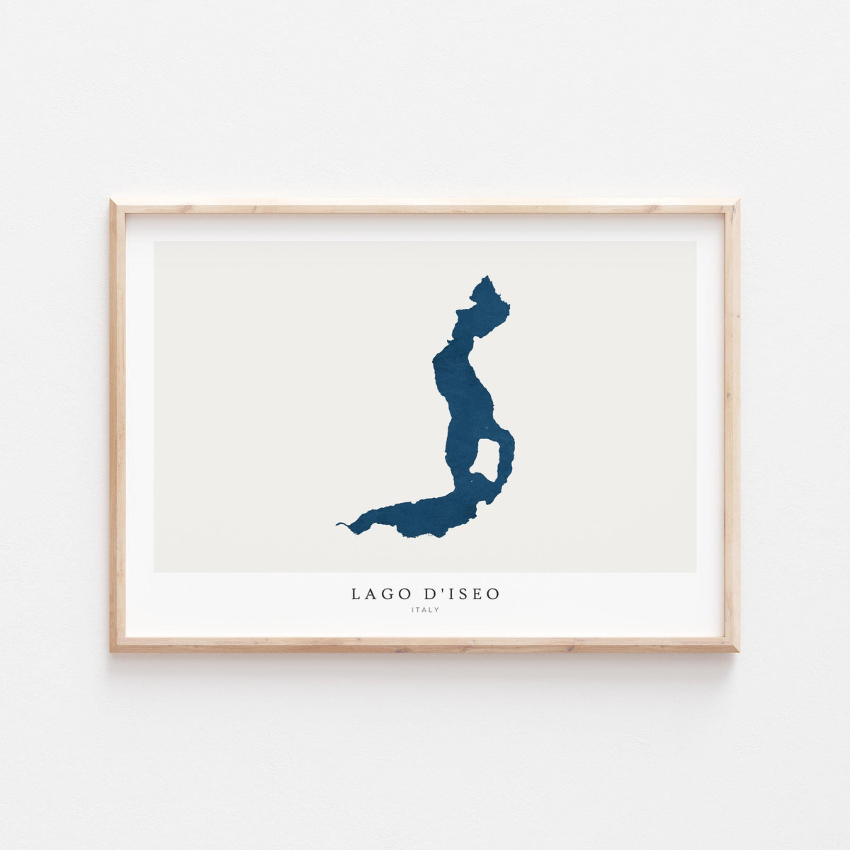 lago d'iseo italy map poster – minimalist lake wall art - image 2