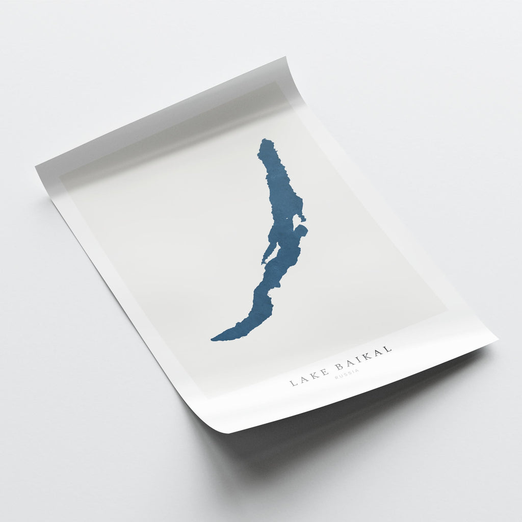 lake baikal russia map poster – minimalist lake wall art - image 6