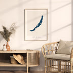 lake baikal russia map poster – minimalist lake wall art - image 5