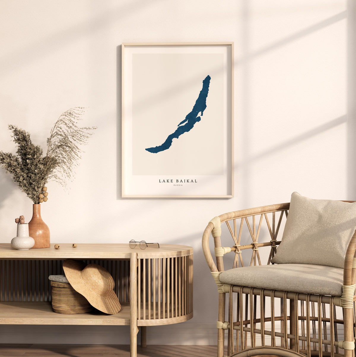 lake baikal russia map poster – minimalist lake wall art - image 5