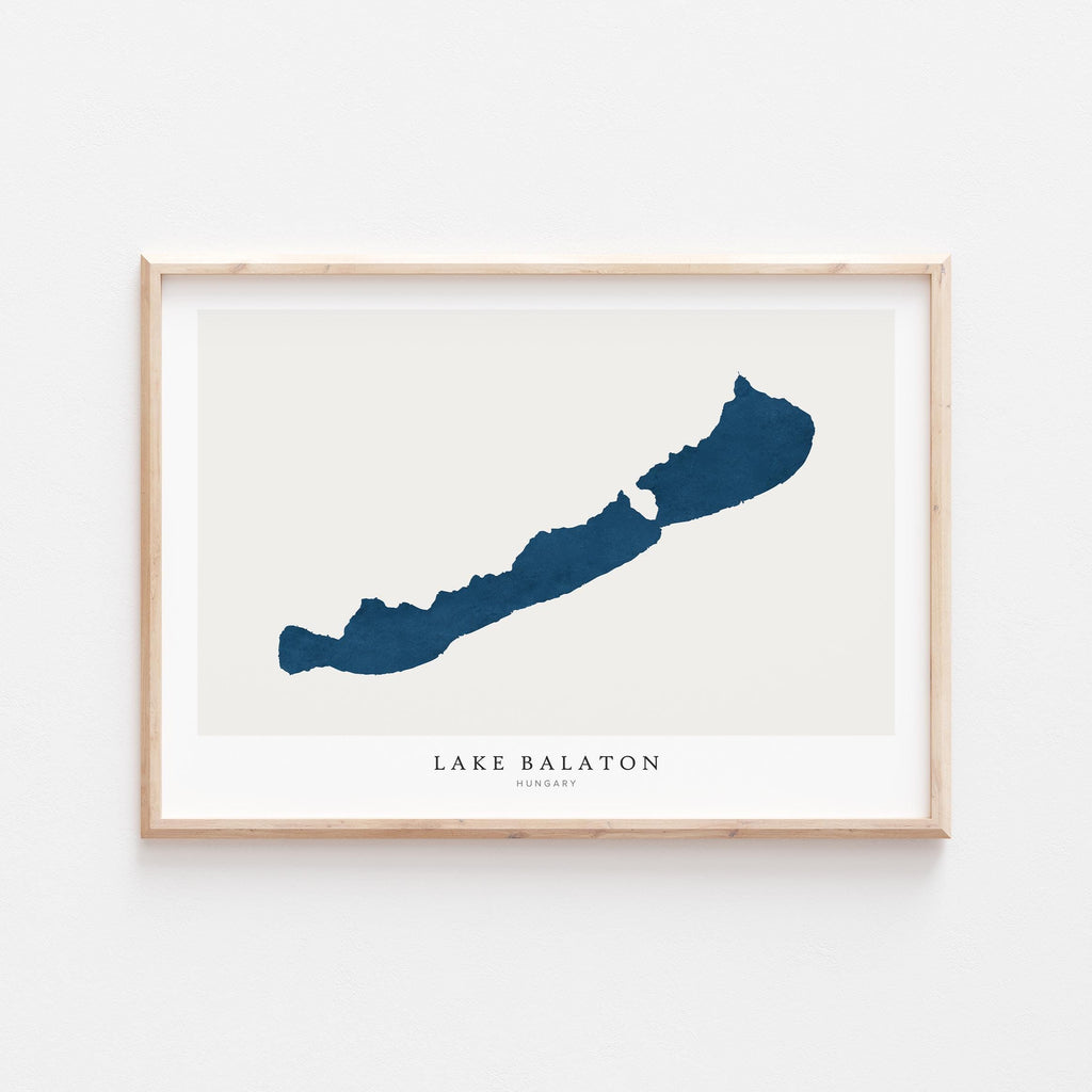 lake balaton hungary map poster – minimalist lake wall art - image 1