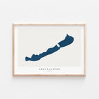 lake balaton hungary map poster – minimalist lake wall art - image 1