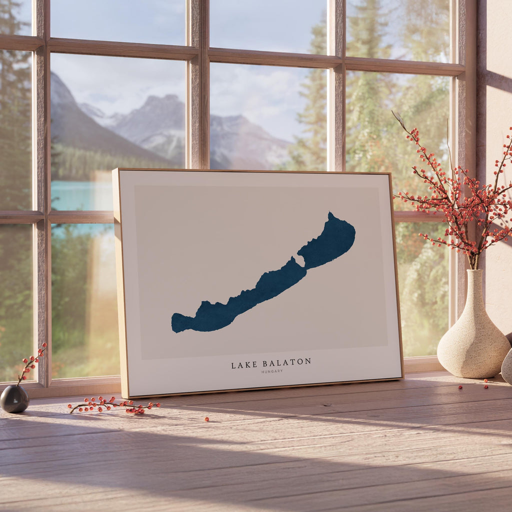 lake balaton hungary map poster – minimalist lake wall art - image 4