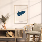 lake bled map art print slovenia map poster – minimalist lake wall art - image 5