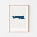 lake bohinj map print slovenia map poster – minimalist lake wall art - image 2