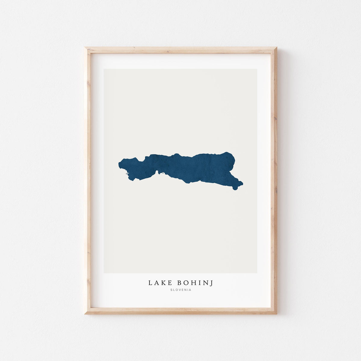 lake bohinj map print slovenia map poster – minimalist lake wall art - image 2