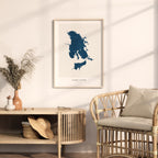 lake eyre map print australia map poster – minimalist lake wall art - image 5