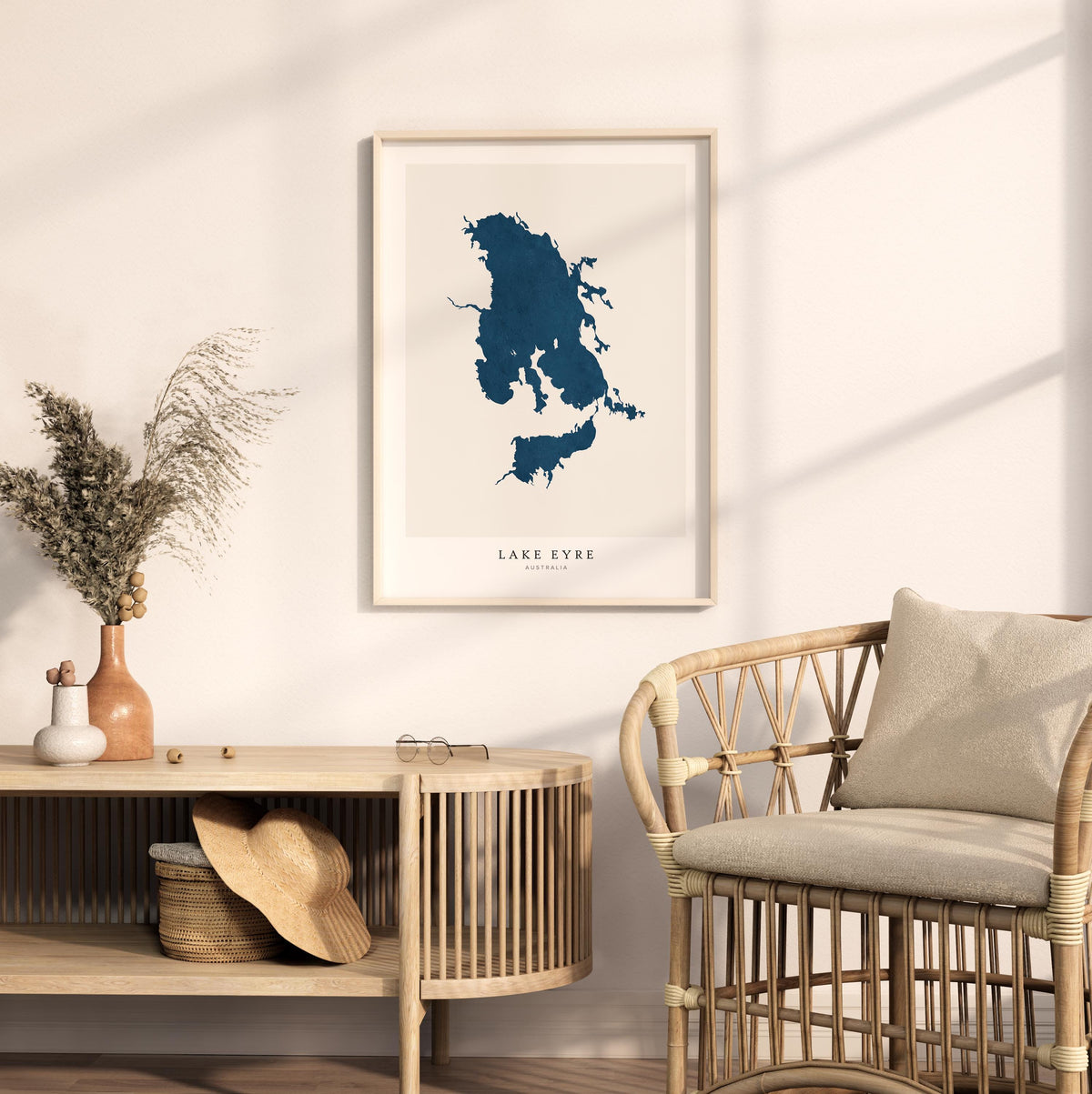 lake eyre map print australia map poster – minimalist lake wall art - image 5
