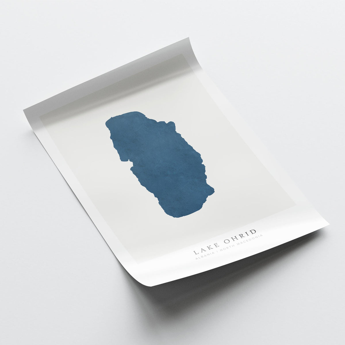 lake ohrid map print albania map poster – minimalist lake wall art - image 6