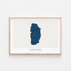 lake ohrid map print albania map poster – minimalist lake wall art - image 2