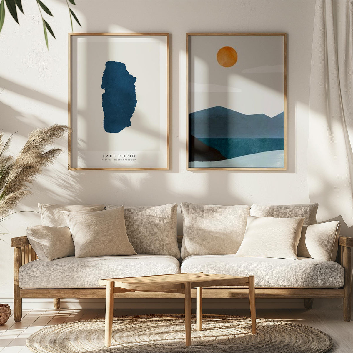 lake ohrid map print albania map poster – minimalist lake wall art - image 7