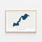 sylvan lake minnesota map print minnesota map poster – minimalist lake wall art - image 2