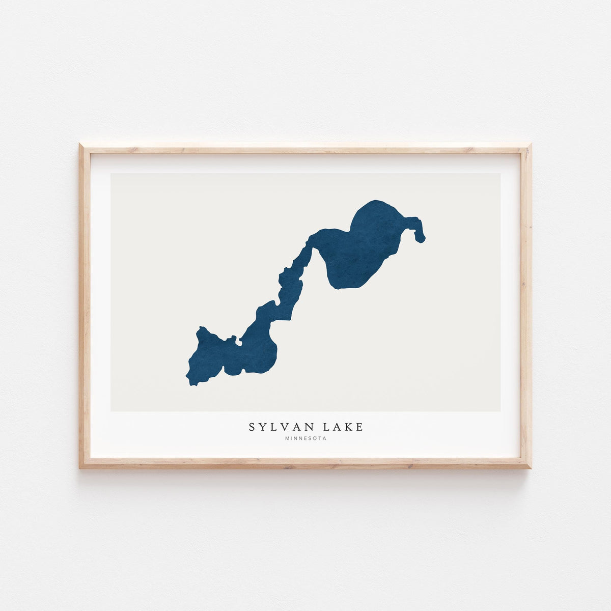 sylvan lake minnesota map print minnesota map poster – minimalist lake wall art - image 2