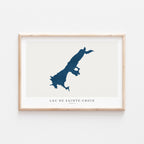 lac de sainte-croix france map poster – minimalist lake wall art - image 2