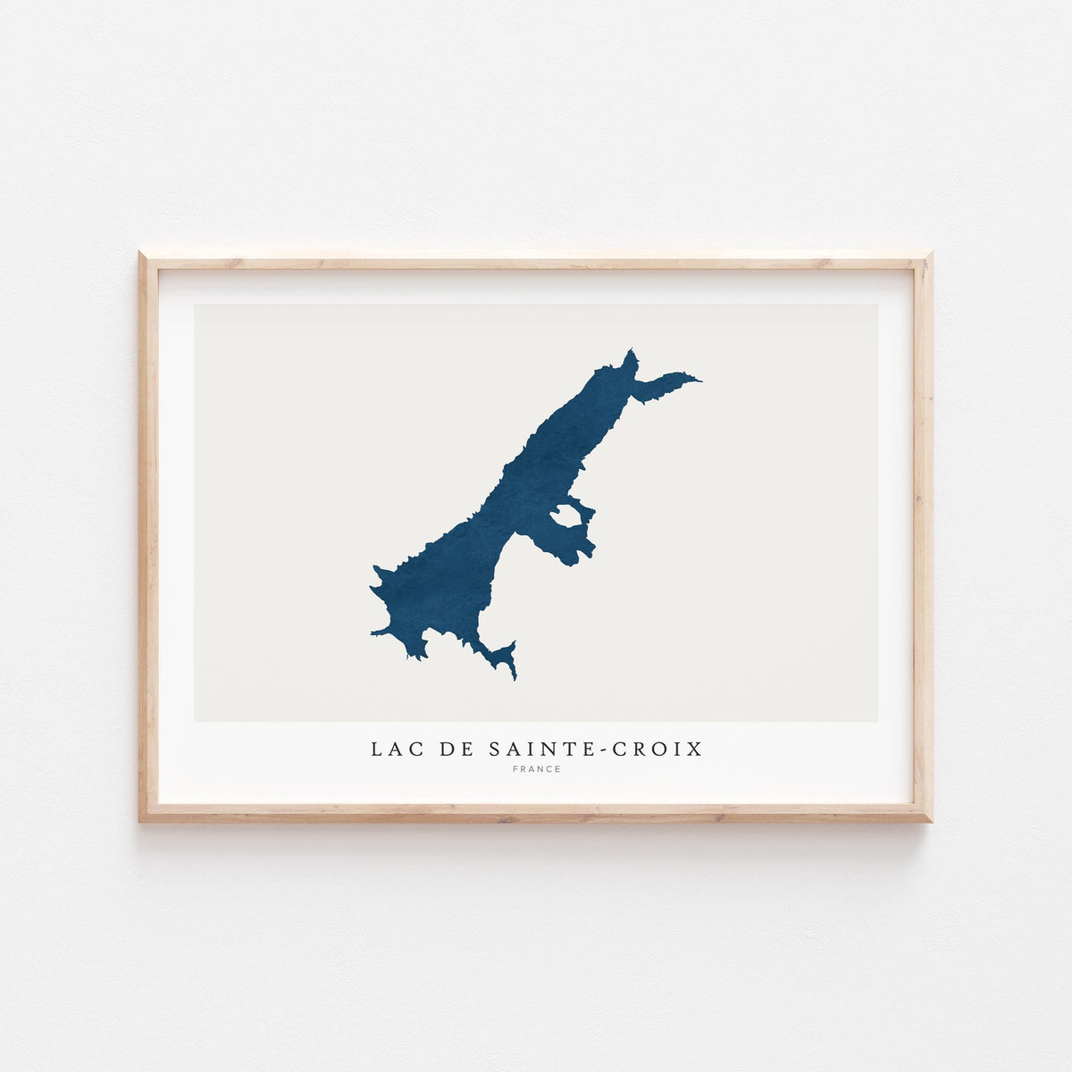 lac de sainte-croix france map poster – minimalist lake wall art - image 2