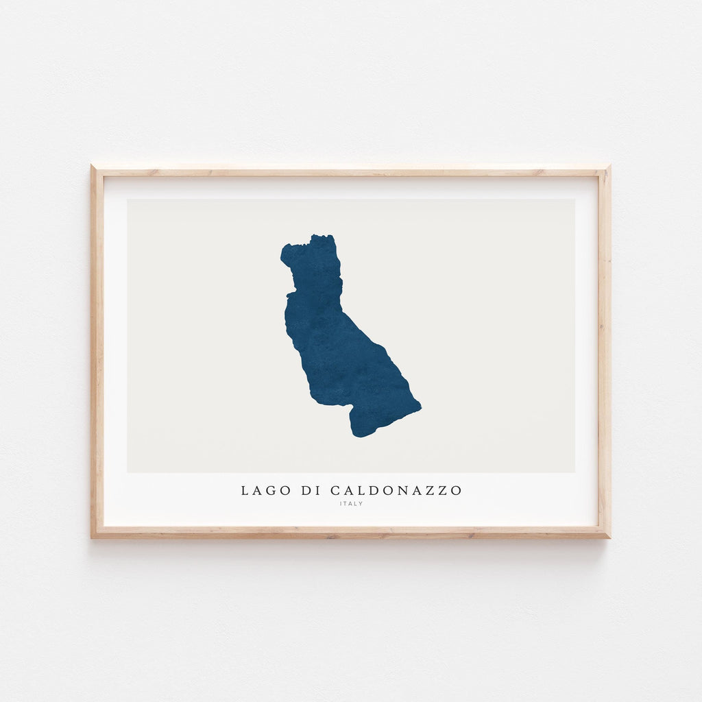 lago di caldonazzo italy map poster – minimalist lake wall art - image 2
