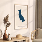 lago di caldonazzo italy map poster – minimalist lake wall art - image 3