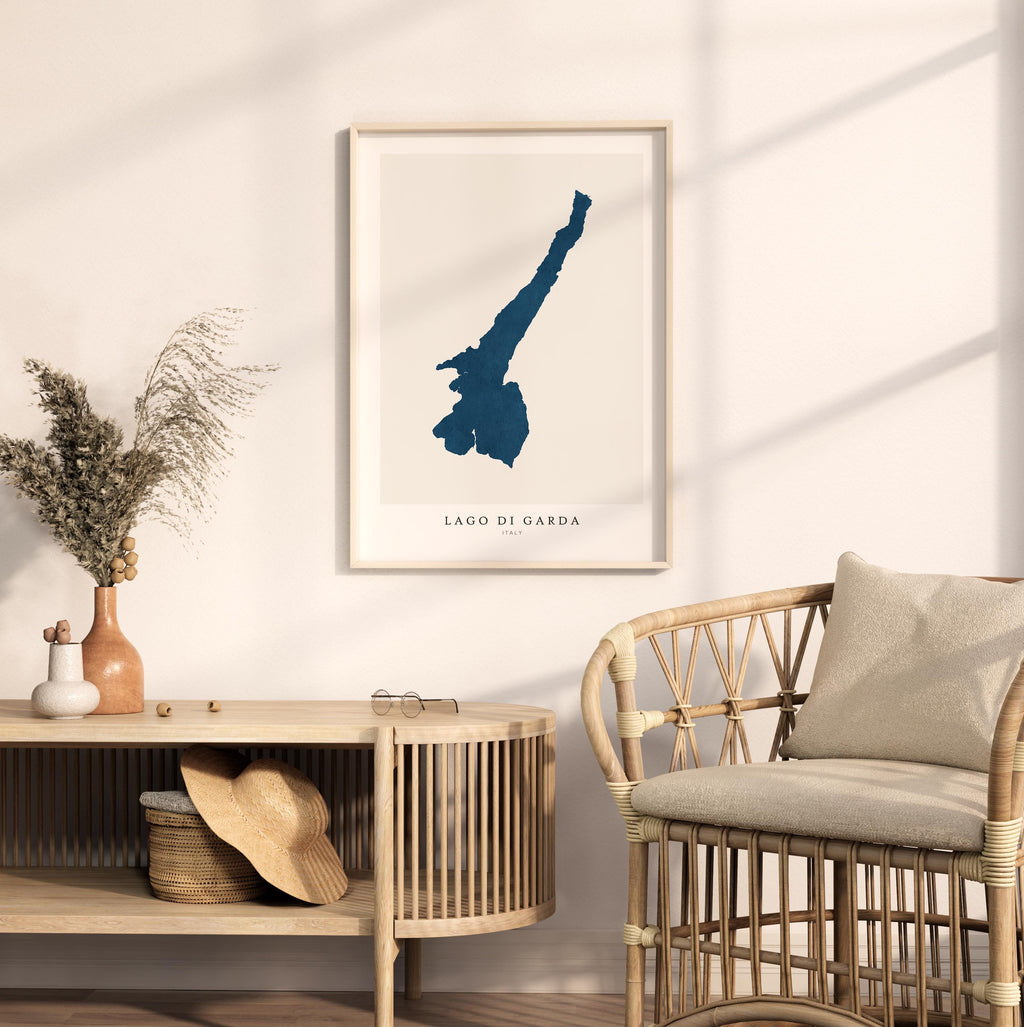 lago di garda italy map poster – minimalist lake wall art - image 5