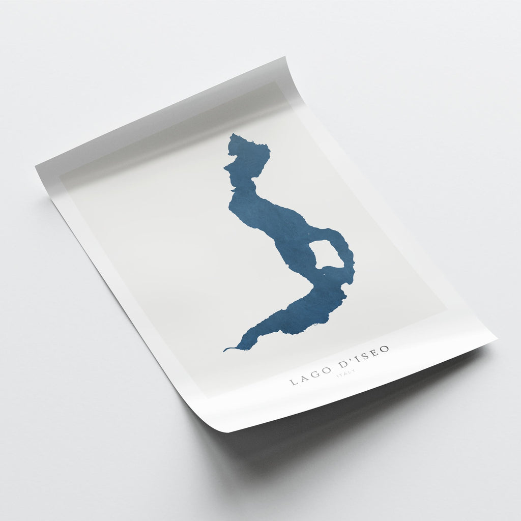 lago d'iseo italy map poster – minimalist lake wall art - image 6