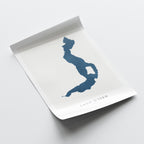 lago d'iseo italy map poster – minimalist lake wall art - image 6