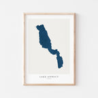lake annecy france map poster – minimalist lake wall art - image 1
