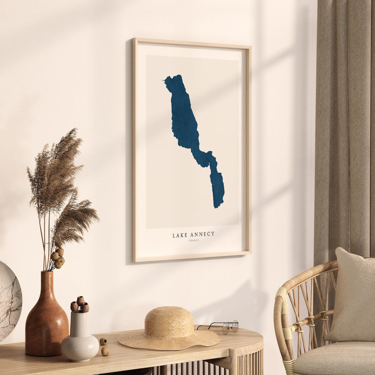lake annecy france map poster – minimalist lake wall art - image 3