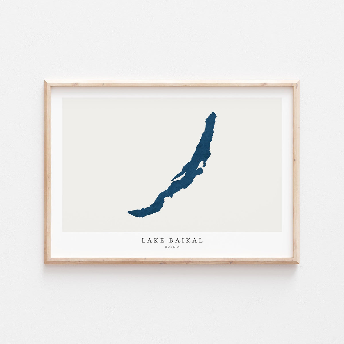 lake baikal russia map poster – minimalist lake wall art - image 2