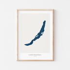 lake baikal russia map poster – minimalist lake wall art - image 1