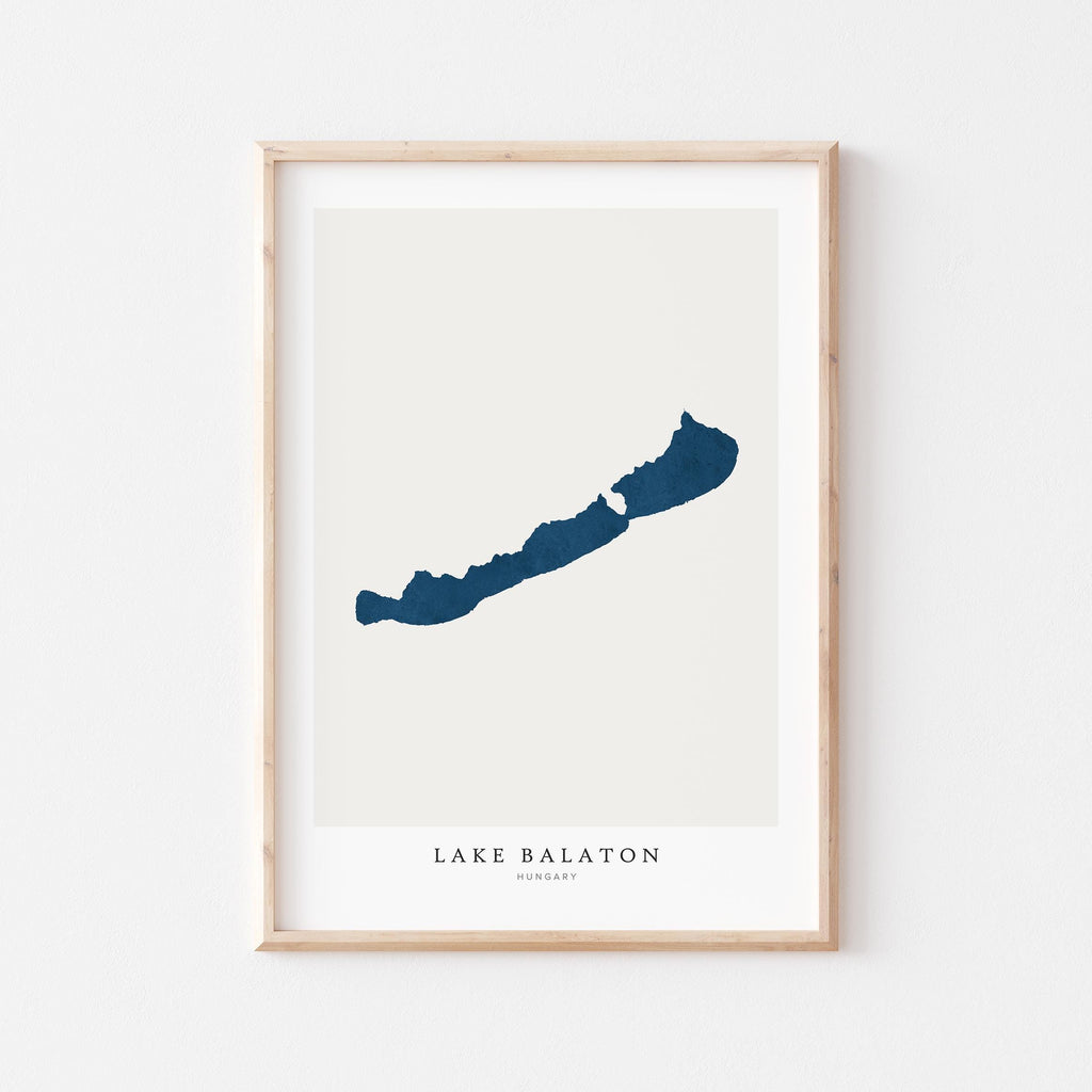 lake balaton hungary map poster – minimalist lake wall art - image 2