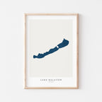 lake balaton hungary map poster – minimalist lake wall art - image 2