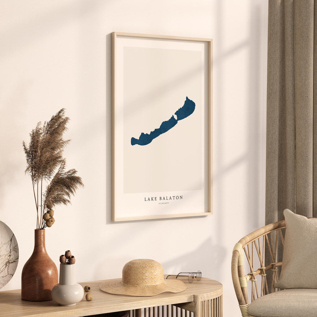 lake balaton hungary map poster – minimalist lake wall art - image 3