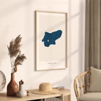 lake bled map art print slovenia map poster – minimalist lake wall art - image 3