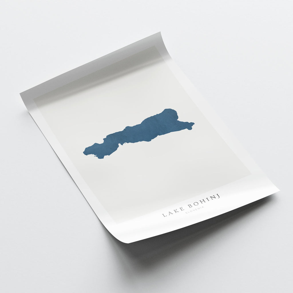 lake bohinj map print slovenia map poster – minimalist lake wall art - image 6