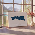 lake bohinj map print slovenia map poster – minimalist lake wall art - image 4