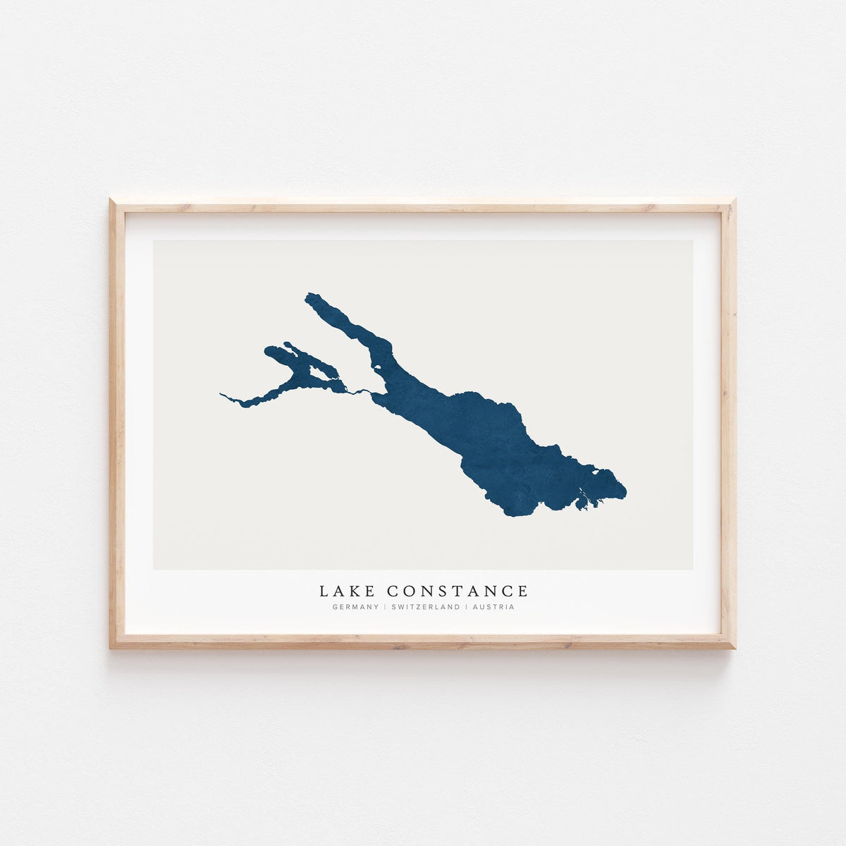 lake constance germany map poster – minimalist lake wall art - image 1
