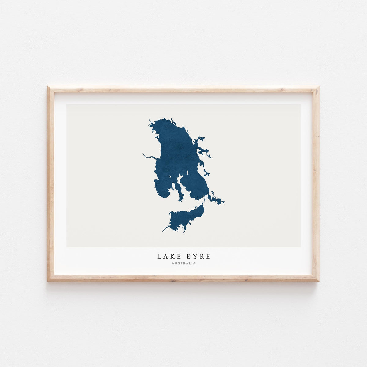 lake eyre map print australia map poster – minimalist lake wall art - image 2