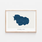 storm lake iowa map print iowa map poster – minimalist lake wall art - image 2