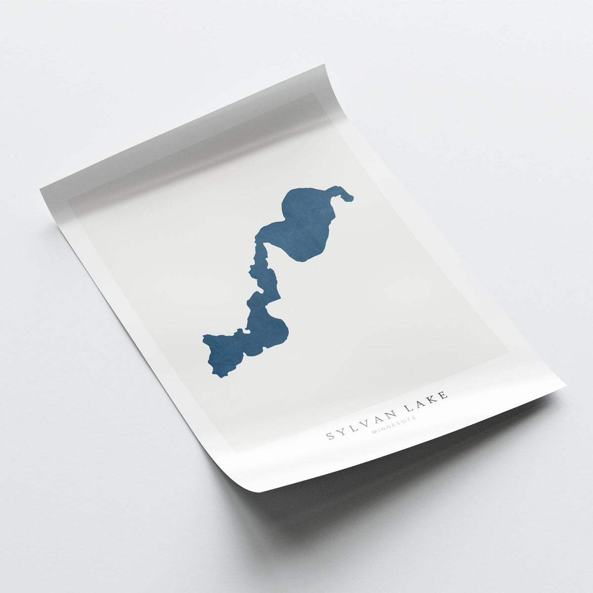 sylvan lake minnesota map print minnesota map poster – minimalist lake wall art - image 6