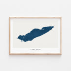 lake erie ontario map poster – minimalist lake wall art - image 1