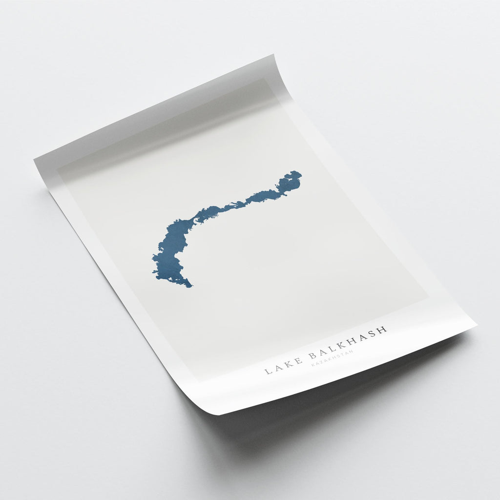 lake balkhash kazakhstan map poster – minimalist lake wall art - image 6