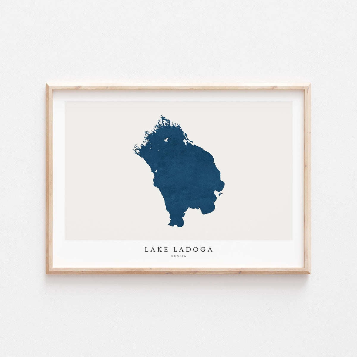 lake ladoga russia map poster – minimalist lake wall art - image 2