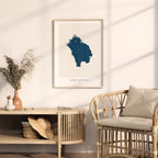 lake ladoga russia map poster – minimalist lake wall art - image 5