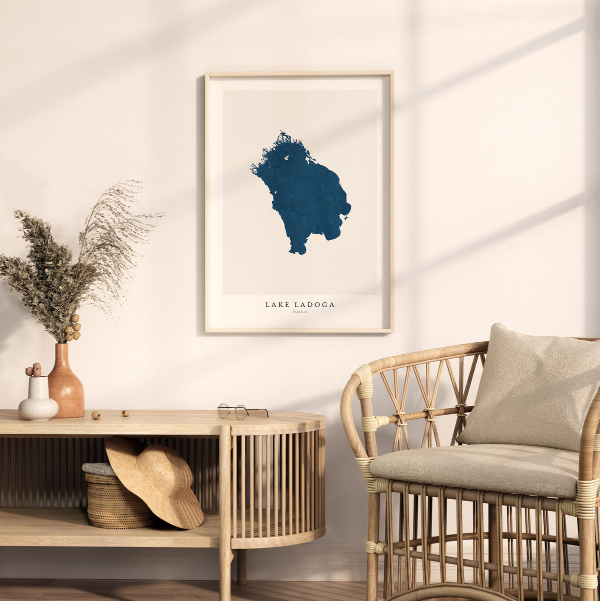 lake ladoga russia map poster – minimalist lake wall art - image 5