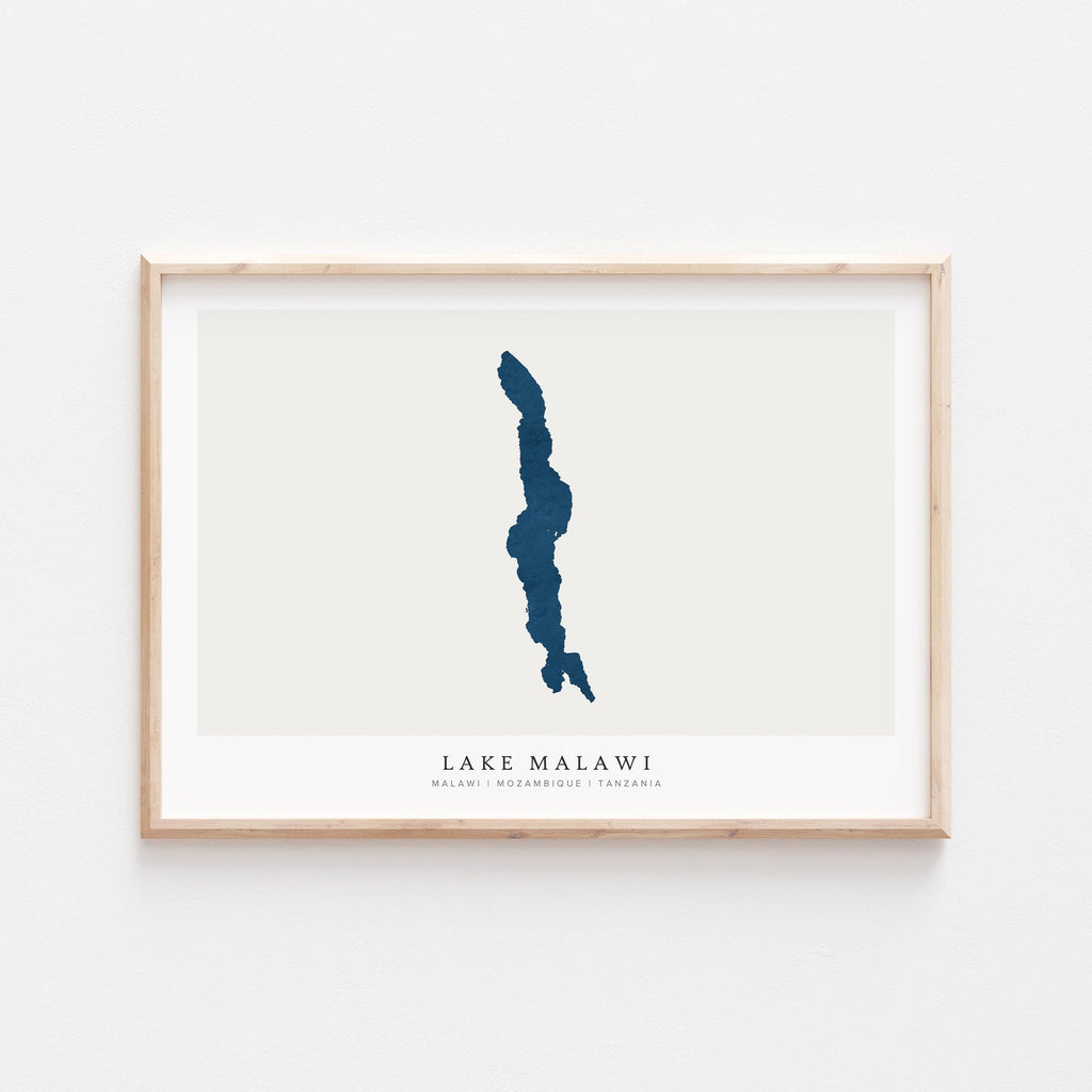 lake malawi malawi map poster – minimalist lake wall art - image 2
