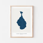 lake maracaibo venezuela map poster – minimalist lake wall art - image 1