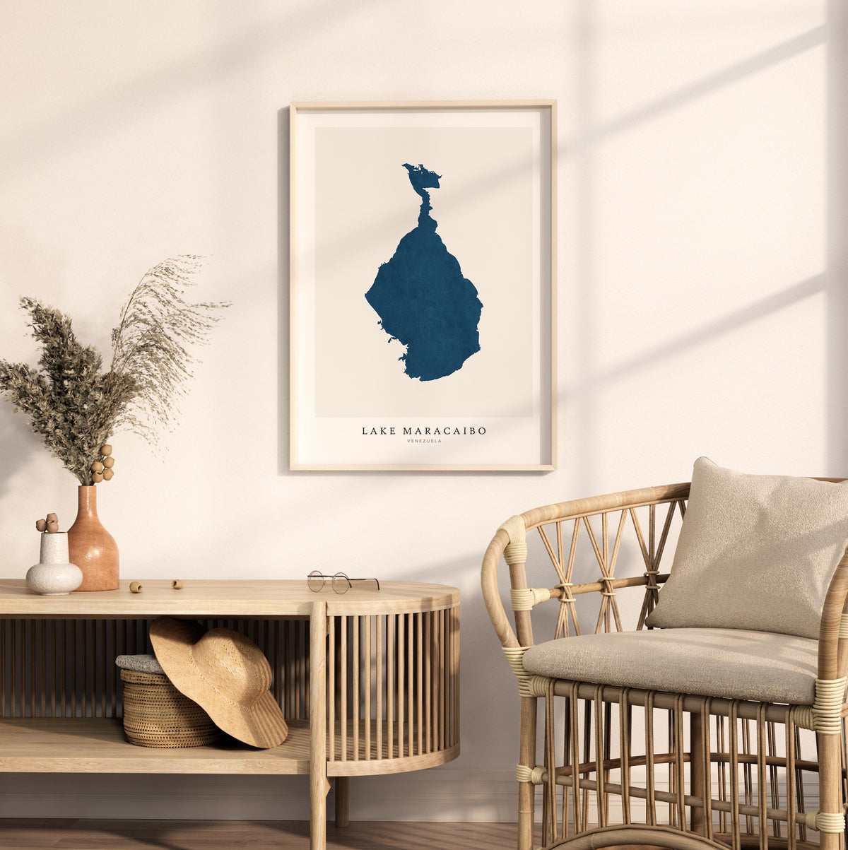 lake maracaibo venezuela map poster – minimalist lake wall art - image 5
