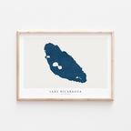 lake nicaragua venezuela map poster – minimalist lake wall art - image 2