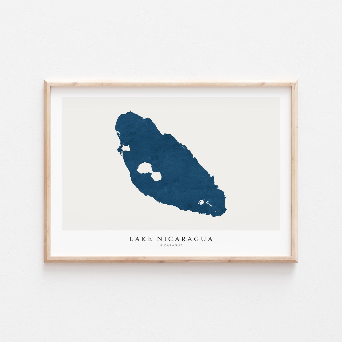 lake nicaragua venezuela map poster – minimalist lake wall art - image 2